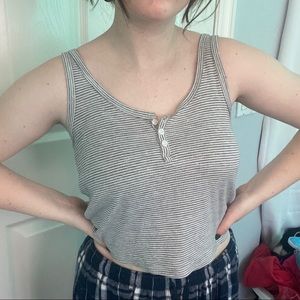Brandy Grey and white stripped tank